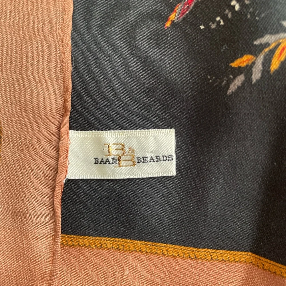 Baar and Beards Floral‎ Paisley Silk Scarf